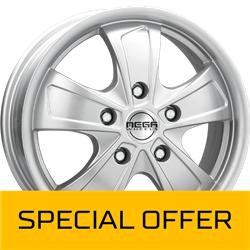 MEGA WHEELS FERRERA 5 HYPER SILVER 6.5x16 5/120 ET44 CB65.1