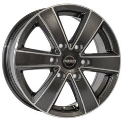 MEGA WHEELS HERCULES 6 ANTHRACITE GREY FRONT POLISHED 6.5x16 6/120 ET50 CB74.6