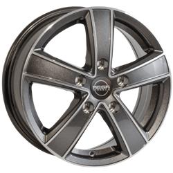 MEGA WHEELS HERCULES 5 ANTHRACITE GREY FRONT POLISHED 6.5x16 5/130 ET61 CB89.1