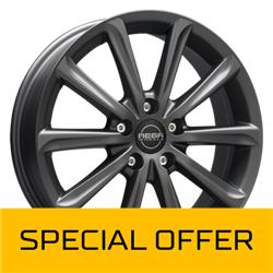 MEGA WHEELS VIRGO DARK MAT ANTHRACITE GREY 7x17 5/114.3 ET47 CB73.2