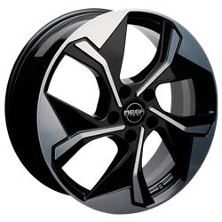 MEGA WHEELS TRITON BLACK FRONT POLISHED 8.5x20 5/114.3 ET53 CB67.1